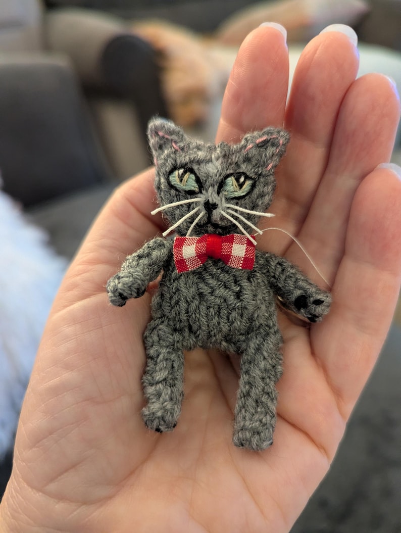 Niedliches gestricktes Katzenmuster mit Bildern - Sofortiger digitaler Download (in den Dateiformaten MS Word und PDF) Bild 7