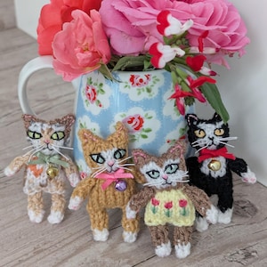 Niedliches gestricktes Katzenmuster mit Bildern - Sofortiger digitaler Download (in den Dateiformaten MS Word und PDF) Bild 15