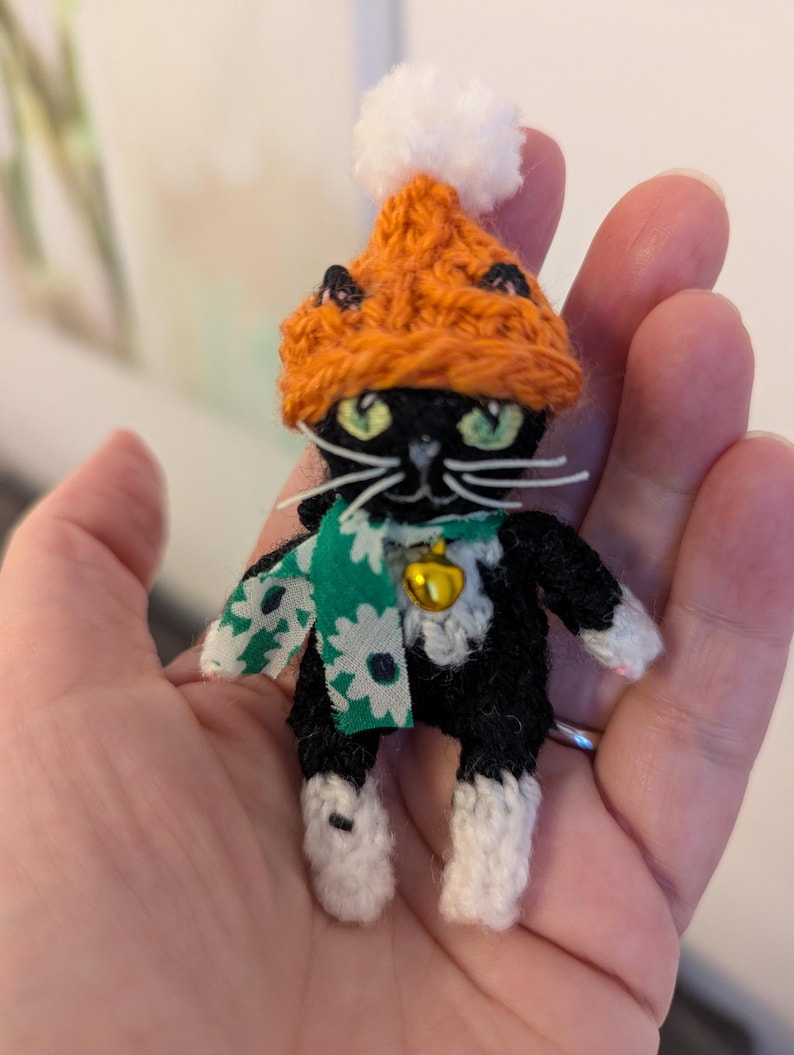 Niedliches gestricktes Katzenmuster mit Bildern - Sofortiger digitaler Download (in den Dateiformaten MS Word und PDF) Bild 5