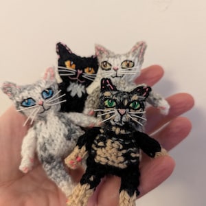 Niedliches gestricktes Katzenmuster mit Bildern - Sofortiger digitaler Download (in den Dateiformaten MS Word und PDF) Bild 14