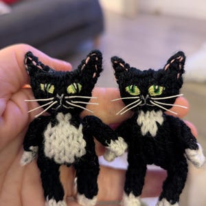 Niedliches gestricktes Katzenmuster mit Bildern - Sofortiger digitaler Download (in den Dateiformaten MS Word und PDF) Bild 10