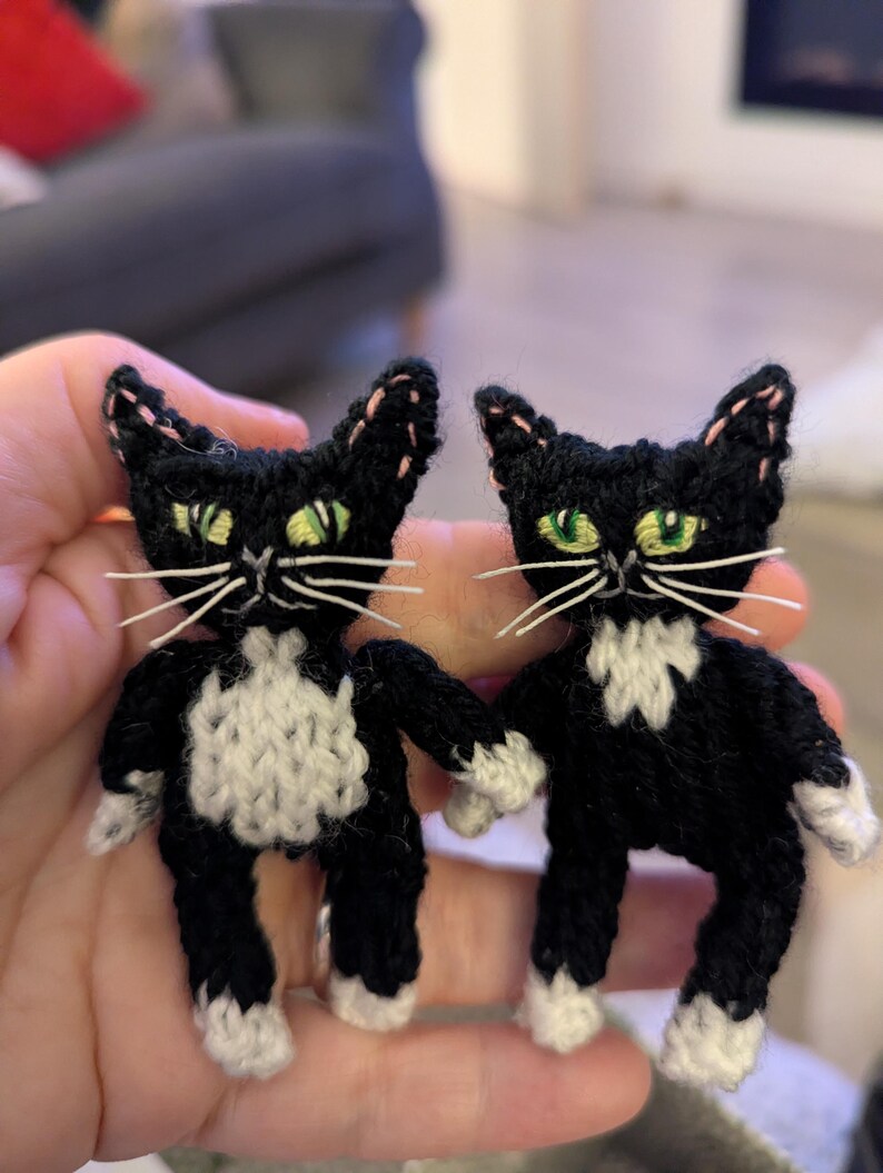 Niedliches gestricktes Katzenmuster mit Bildern - Sofortiger digitaler Download (in den Dateiformaten MS Word und PDF) Bild 10