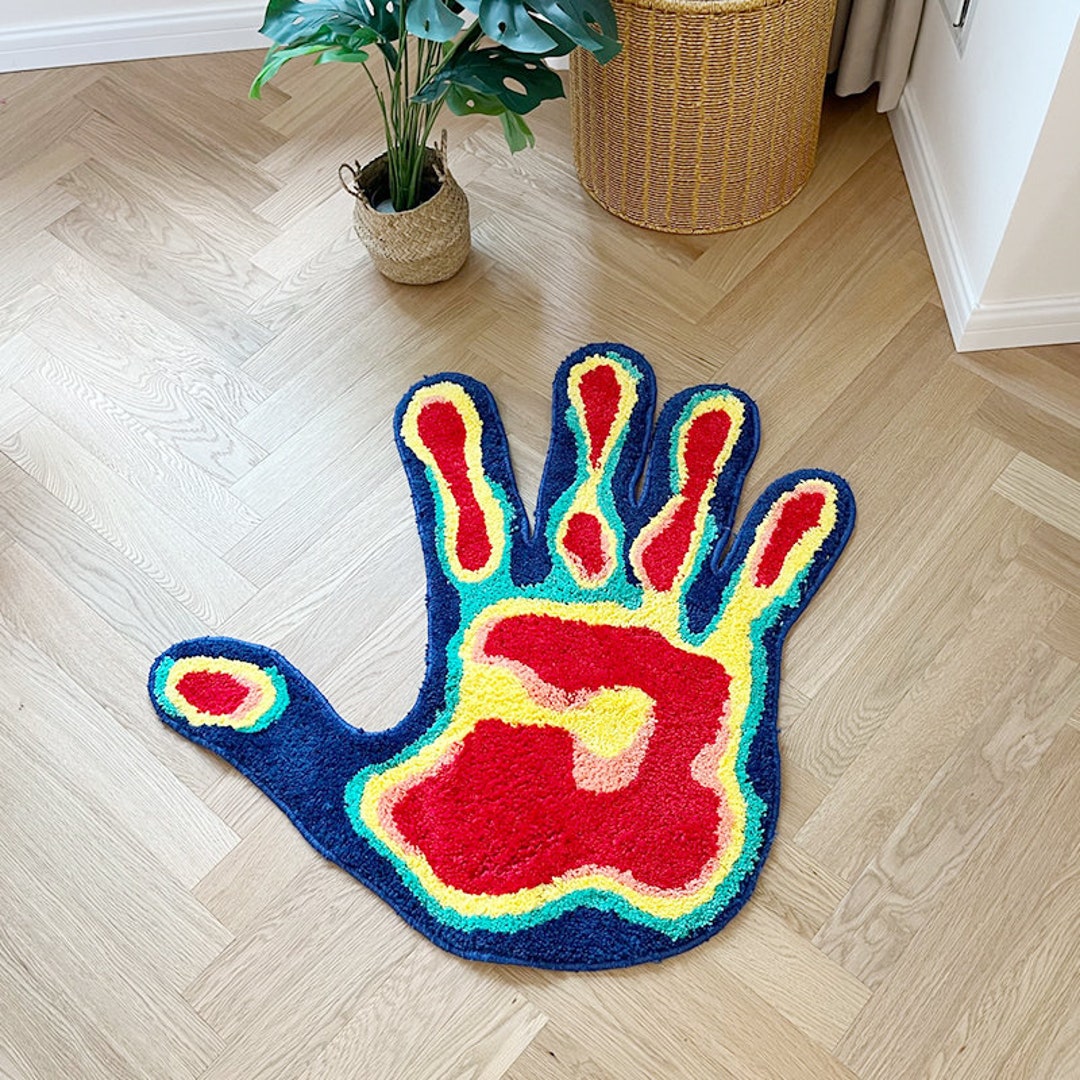 Handprint Heat Rug Etsy