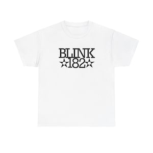 T-shirt unisex in cotone pesante Blink-182, perfetta per concerti, regalo per amanti della musica, abbigliamento vintage, abbigliamento quotidiano, maglietta grafica