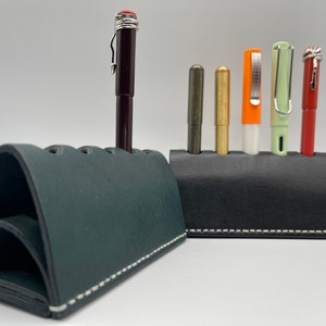 Handmade Pen organizer,Pen pouch,Pen holder, Pen case, Pen sleeve, Leather Pen Holder, Leather Pen case,Leather Pen sleeve