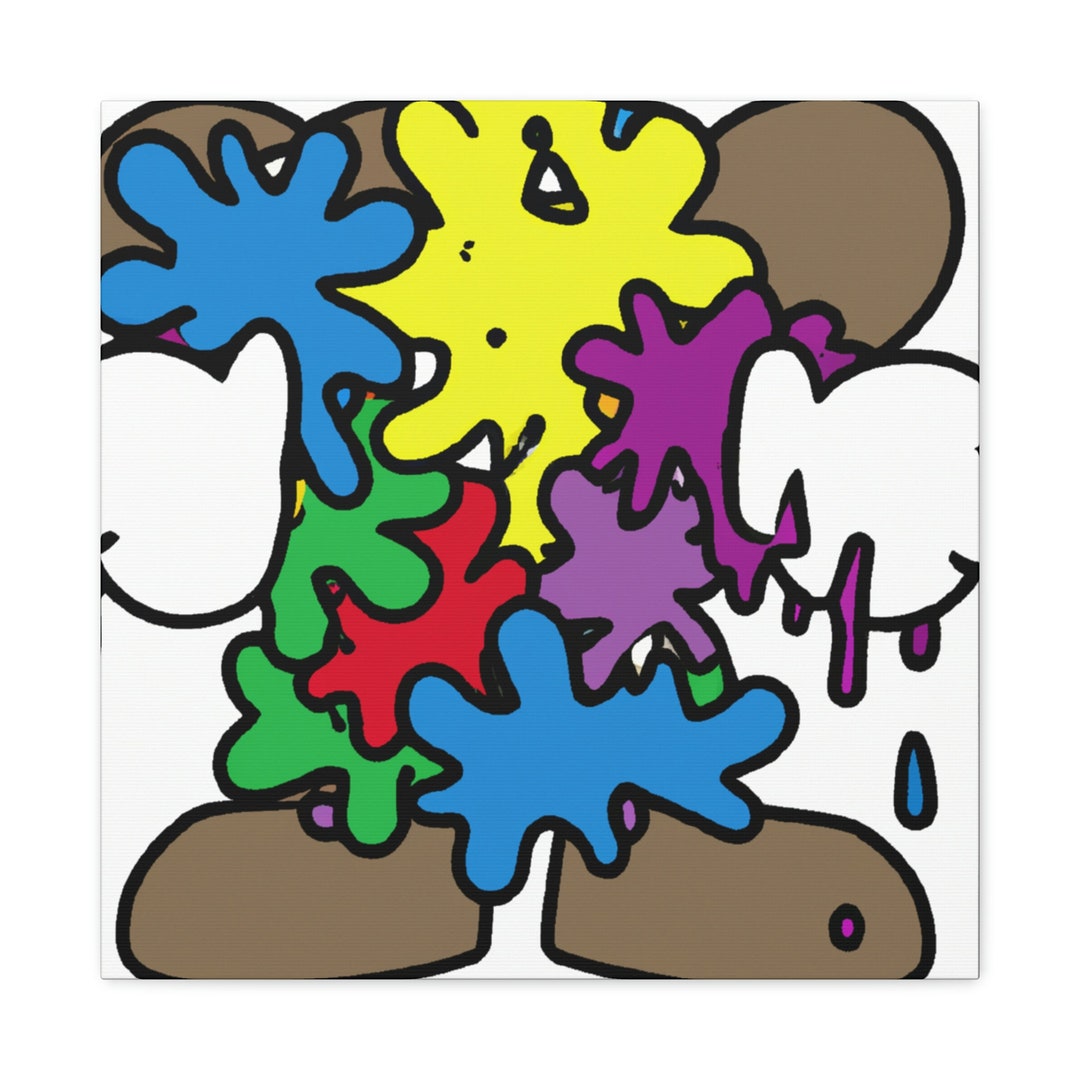 Kaws Canvas Wall Art Kaws Art Kaws Wall Art Kaws Poster Etsy