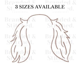 Embroidery Dog Ears | Dog Ears Outline | Dachshund Long Hair | Line art | Tattoo Design | Dachshund Ears | Embroidery Digital File