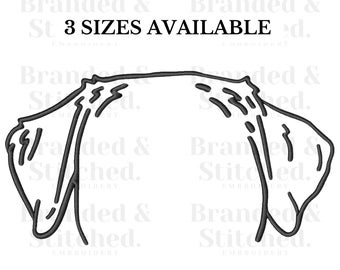 Embroidery Dog Ears | Dog Ears Outline | Golden Retriever | Line art | Tattoo Design | Golden Retriever Ears | Embroidery Digital File
