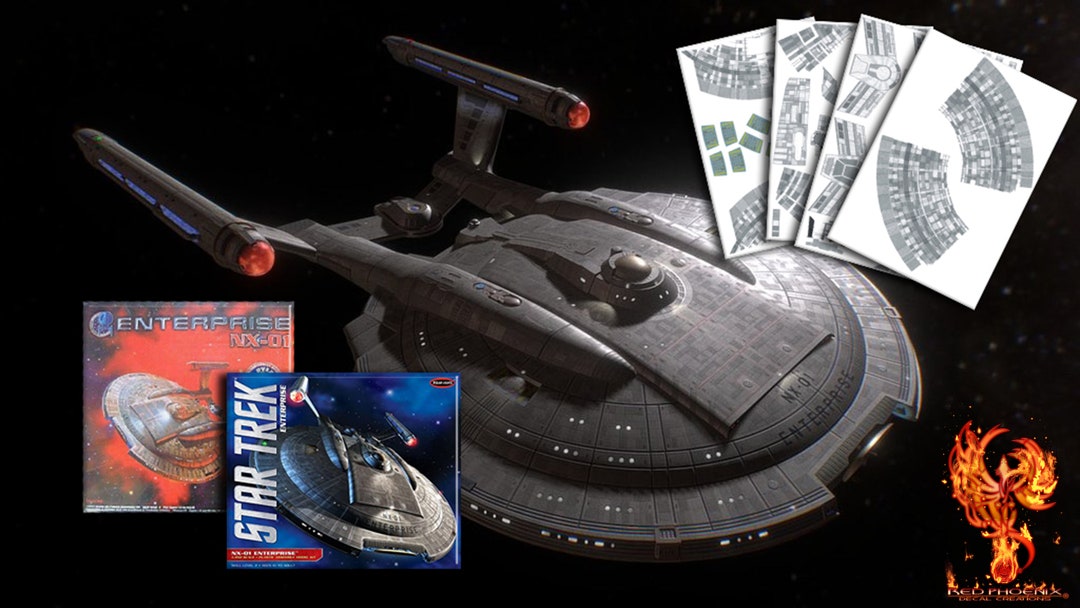 Polar Lights 1/350 Scale NX-01 Enterprise Aztec/Hull Decals - Etsy 日本