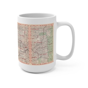 Mug vintage feuille de route de LA East Side