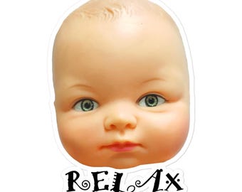 A Doll Head RELAX Sticker