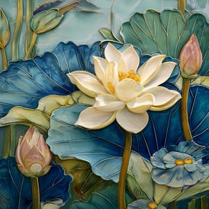 Lotus Tile Backsplash, Ceramic Lotus Tiles