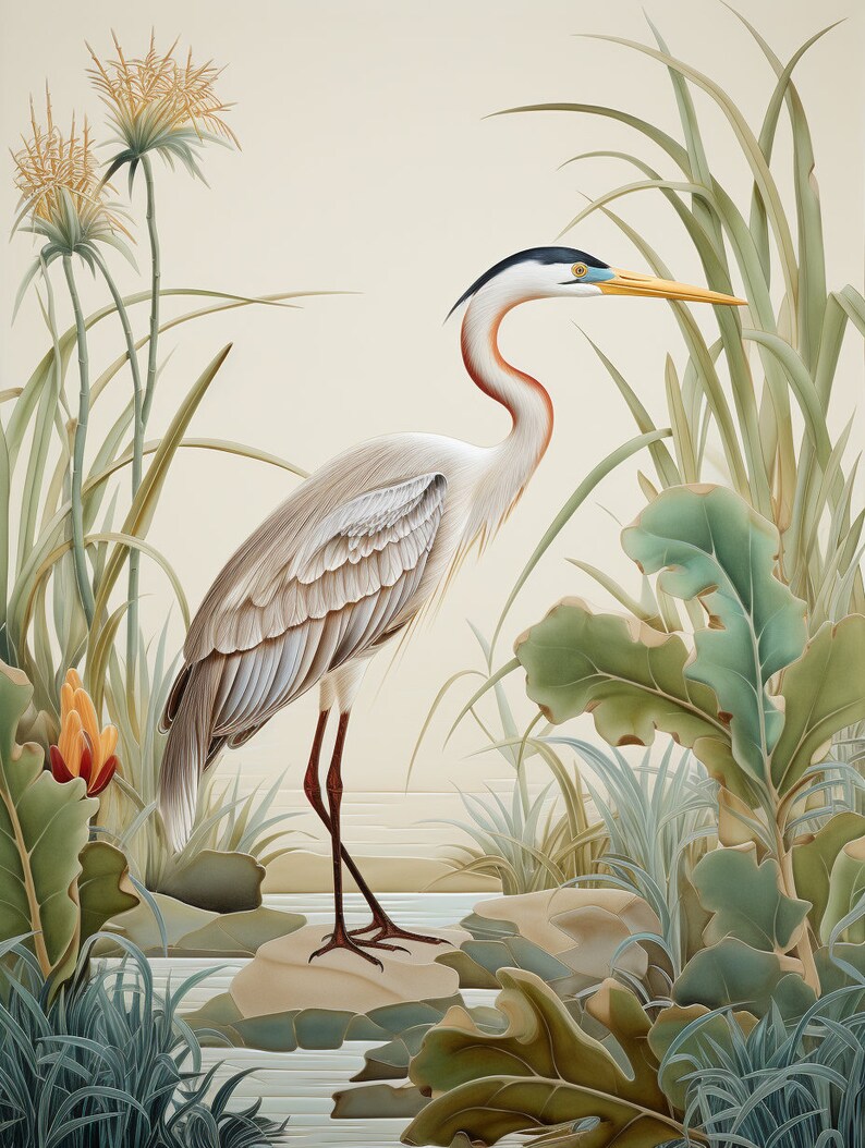 Grey Heron Tile Ceramic Grey Heron Tile or Mosaic. Etsy