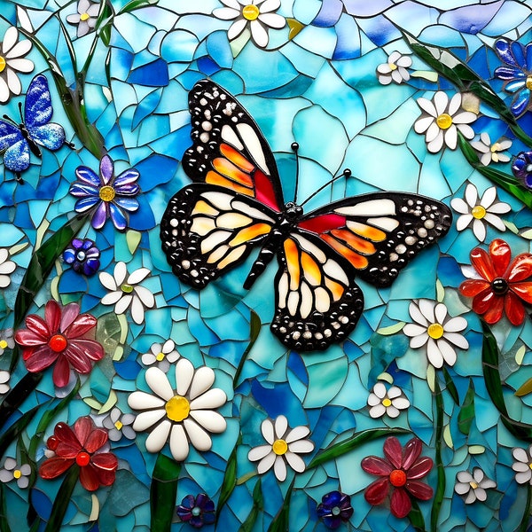 Butterfly Tile Etsy