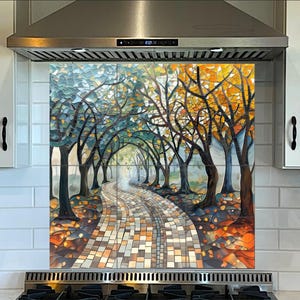 Foggy Morning Ceramic Tile Backsplash: Kitchen Bathroom Tile Mural