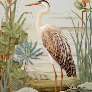 Grey Heron Tile or Mural