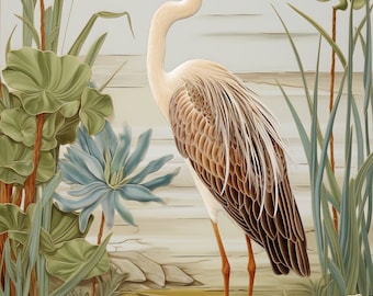 Grey Heron Tile or Mural