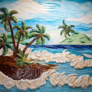 Palm Trees Ceramic Tiles.