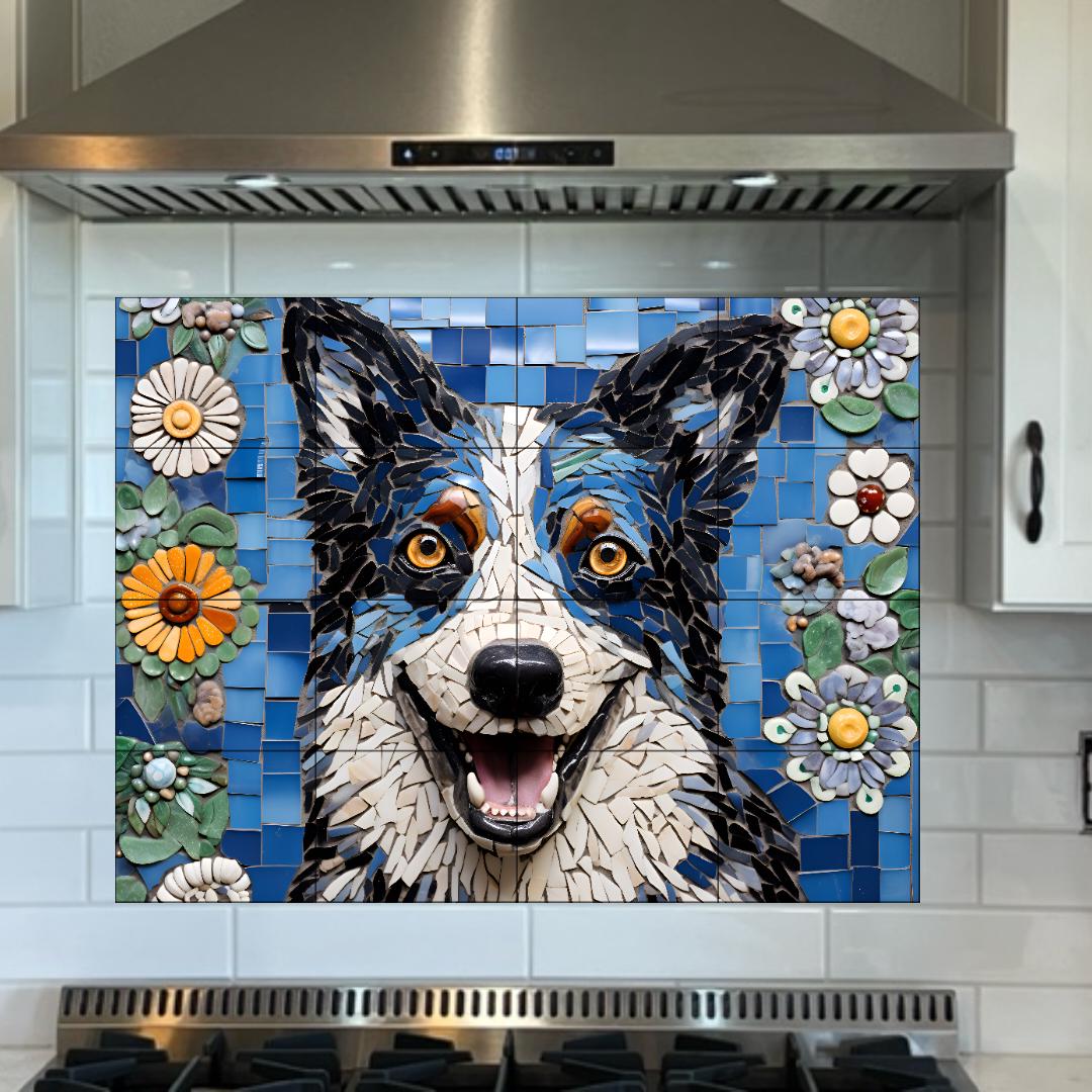 Dog Fun Tile Dog Ceramic Tile Mural, Loyal Friend Wall Mosaic - Etsy