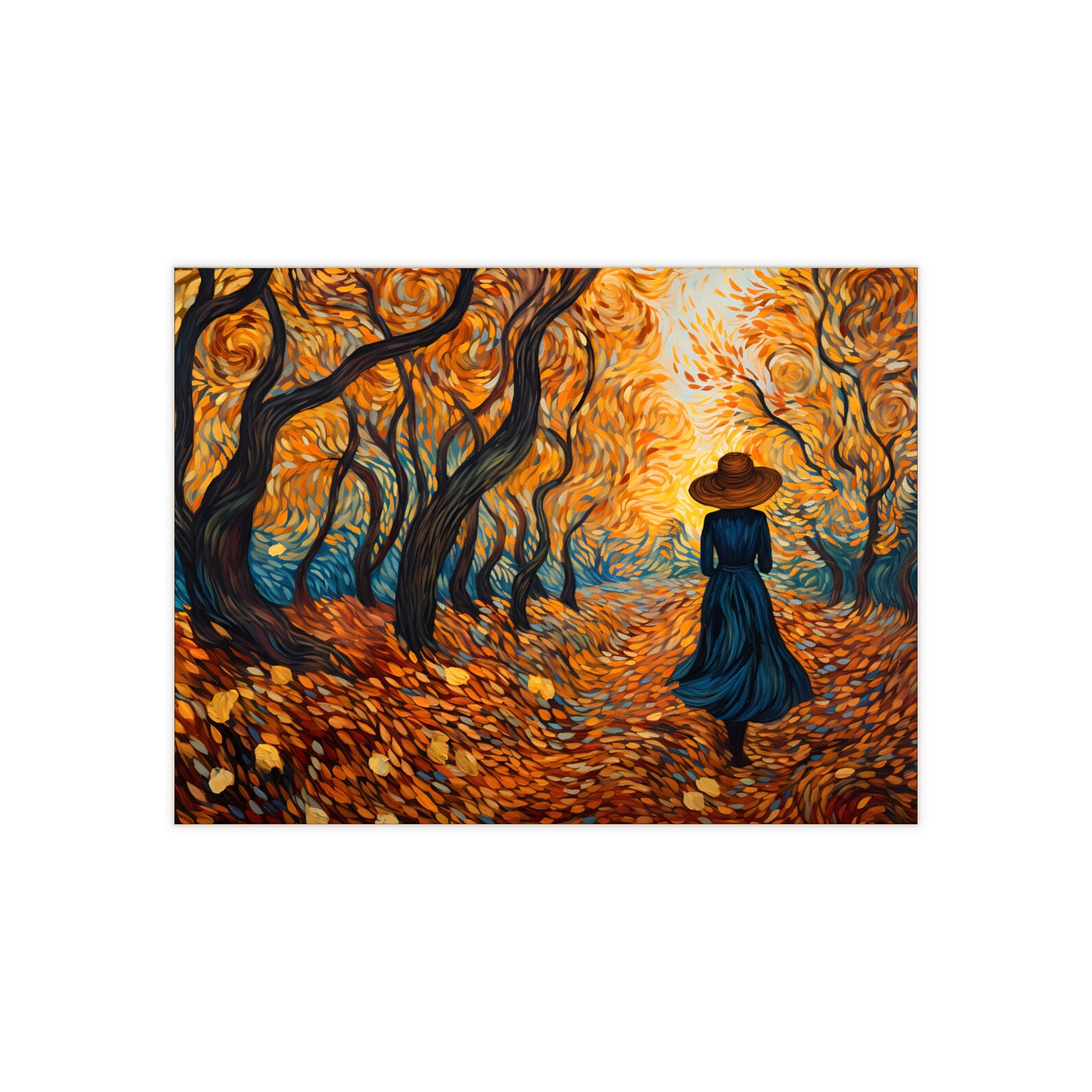 Autumn Tiles, Set of 2, New England Fall Tile, Van Gogh Style. - Etsy