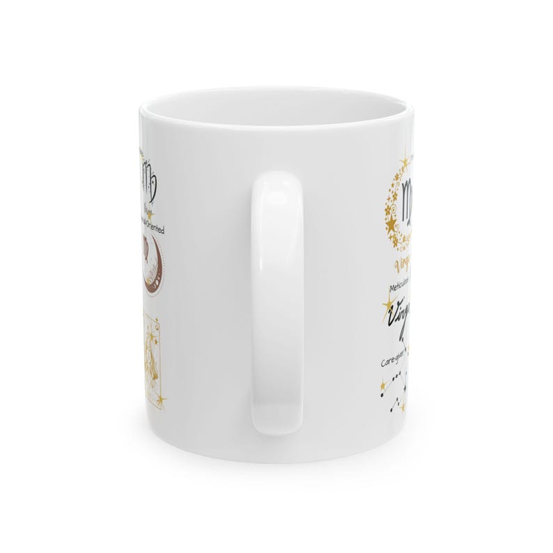 Taza del signo zodiacal Virgo, regalo de astrología, taza de café con horóscopo imagen 7