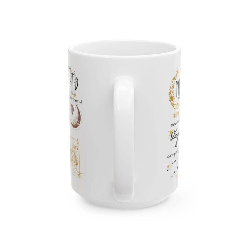 Taza del signo zodiacal Virgo, regalo de astrología, taza de café con horóscopo imagen 8