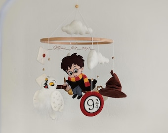 Baby Mobile Harry Potter, Wizard School Nursery Decor, Hogwarts, Hedwig