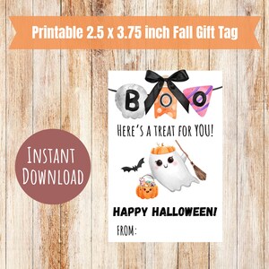 Halloween gift tags halloween treat tags ghost halloween tags boo tags trick or treat tags halloween goody bag tags for school party