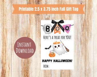 Halloween gift tags halloween treat tags ghost halloween tags boo tags trick or treat tags halloween goody bag tags for school party