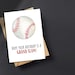 Baseball Birthday Card Printable Sports Bday Card Baseball Lover Gift ...