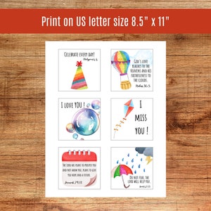 Lunch box note cards printable christian lunch notes for kid scripture notes for lunch positive school notes watercolor bible verse cards image 7