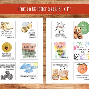 Lunch box note cards printable christian lunch notes for kid scripture notes for lunch positive school notes watercolor bible verse cards image 5