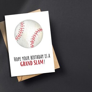 Baseball Birthday Card Printable Sports Bday Card Baseball Lover Gift ...
