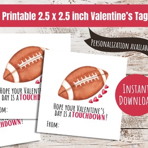 Fußball-Valentinstag-Karte für Sport Valentinstag für Freund Fußball-Karte für die Klasse Valentinstag für Fußball vday Aufkleber personalisiert