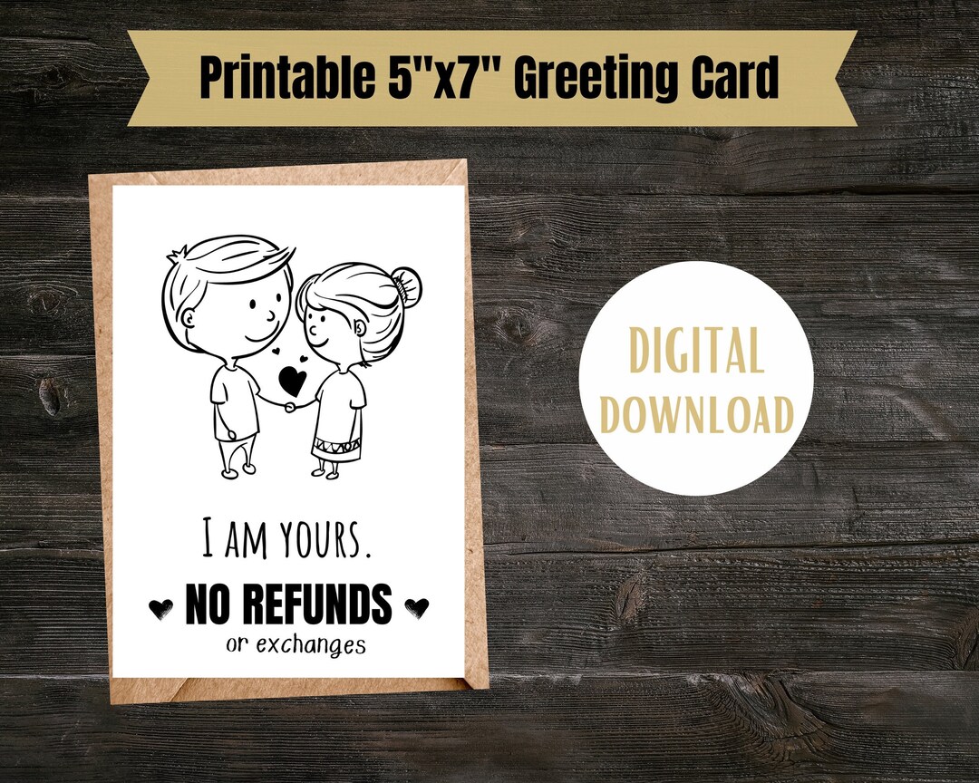 Printable Anniversary Card Funny Card for Couple Anniversary Funny Card ...