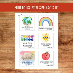 Lunch box note cards printable christian lunch notes for kid scripture notes for lunch positive school notes watercolor bible verse cards image 3