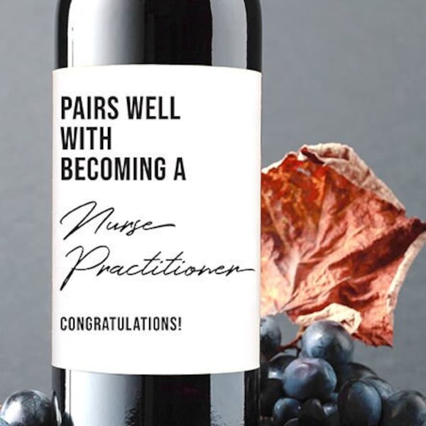 Pairs well with a Nurse Practitioner Wine Labels, Nurse Practitioner Gift, Nurse Thank You Gift, Nurse Gift Box, Nursing Graduation Gift