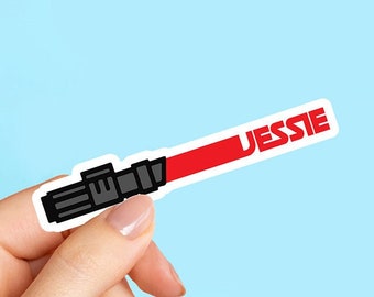 Custom Name Stickers, Name Decal, Name Stickers, Personalized Name Sticker, Lightsaber name