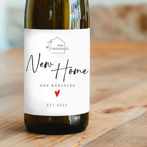 New Home Wine Label, Housewarming Wine Label, Housewarming Champagne Label, New Home Owner Gift, New Homeowner Gift, Realtor Gift to Clients