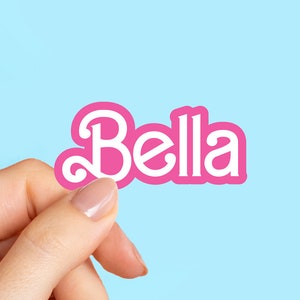 Custom Doll Name Sticker, Name Decal, Name Stickers, Personalized Name Sticker, Pink Vinyl Sticker