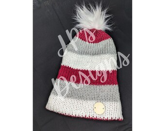Twinkling Holiday Knitting Machine Hat Pattern