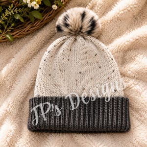 Stickmönster för Fireside Tweed Beanie | 48-nålars Sentro & Addi-maskin | Nybörjare PDF-nedladdning