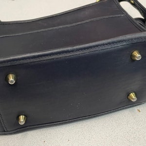 Vintage 90s Coach Blue Handbag Mode 9966 leather shoulder bag purse image 3