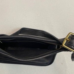Vintage 90s Coach Blue Handbag Mode 9966 leather shoulder bag purse image 7