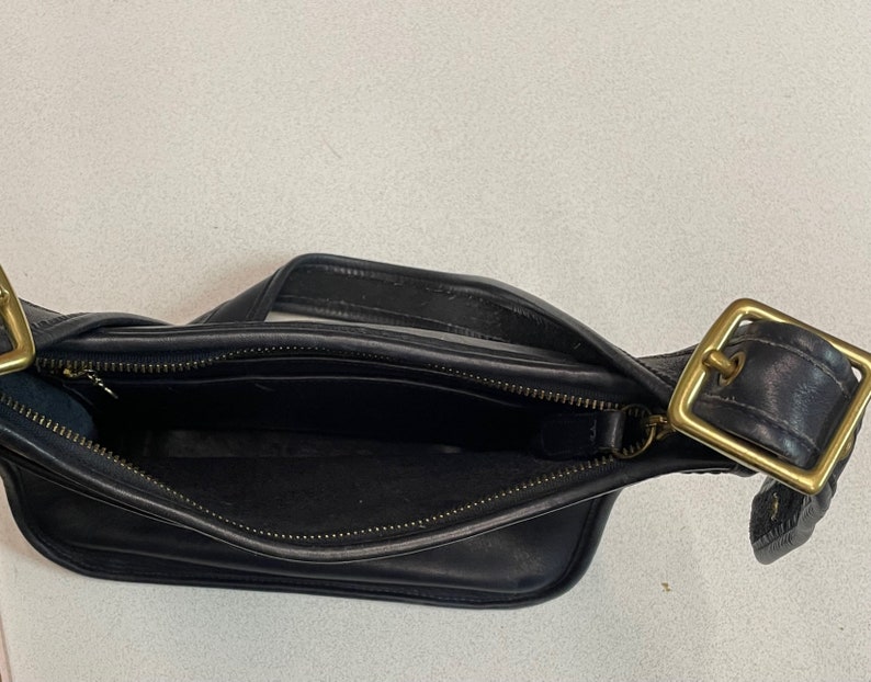 Vintage 90s Coach Blue Handbag Mode 9966 leather shoulder bag purse image 7