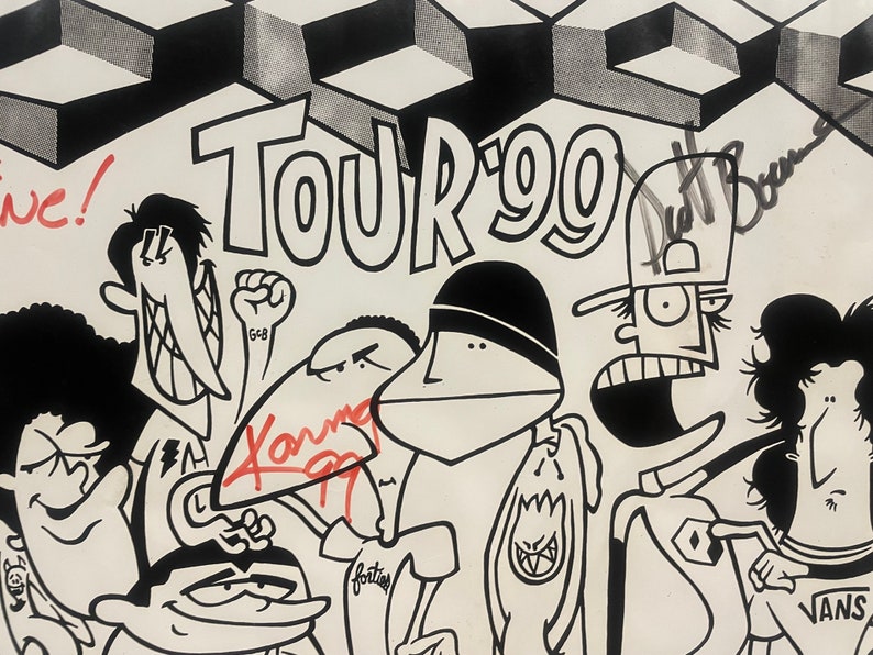 SIGNED Consolidated Skateboards Tour Poster 1999 Moish Brenman artwork image 5
