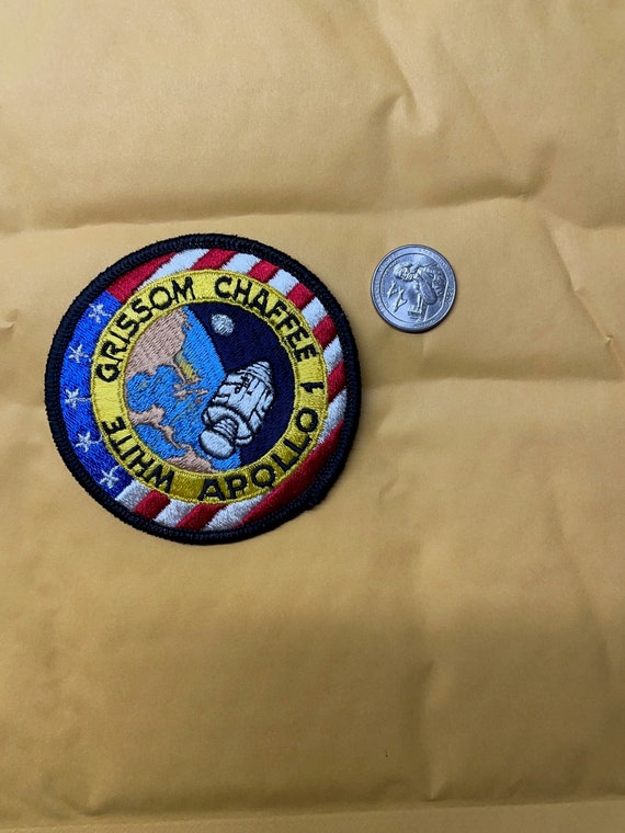 NASA Apollo 1 White Grissom Chaffee Patch - Gem