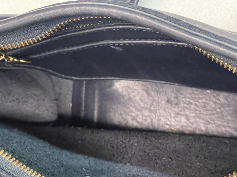 Vintage 90s Coach Blue Handbag Mode 9966 leather shoulder bag purse image 6