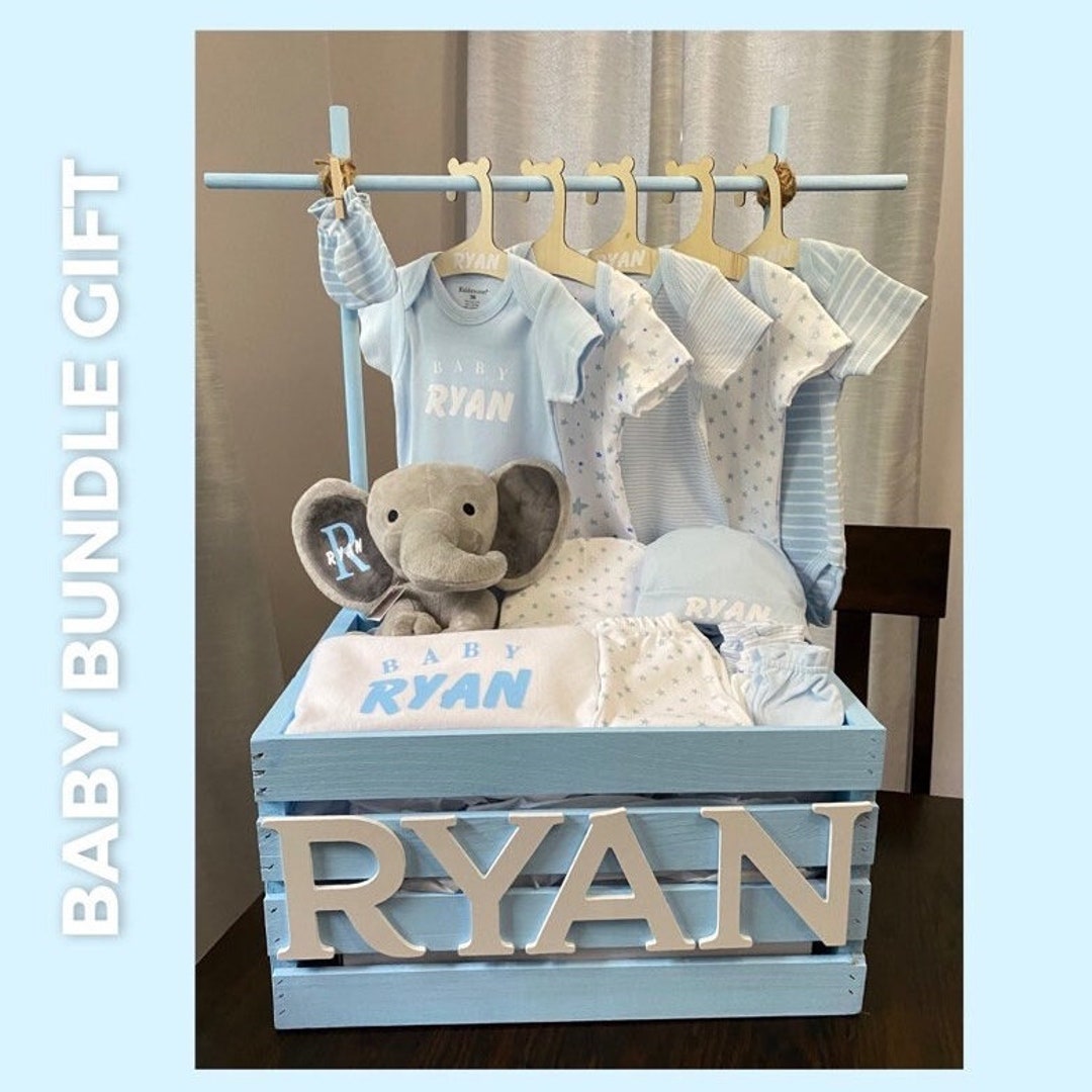 Baby Bundle Gift Custom Baby Rack Crate Baby Crate Baby Etsy