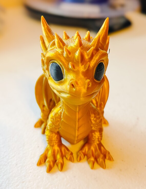 Black & Gold Deluxe 3D Printed Dragon Set - Etsy